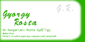 gyorgy rosta business card